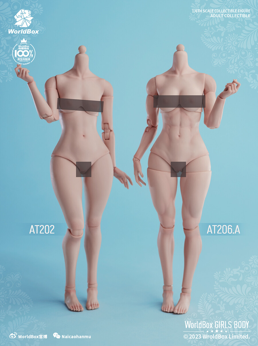 Worldbox AT206 1/6 Female Muscle Joint Body 27cm Pale Light