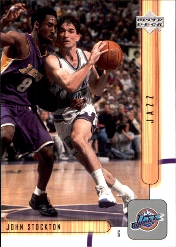 2001-02 Upper Deck #168 John Stockton KOBE BRYANT RIP LOS ANGELES LAKERS