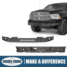 Hooke Road Steel Front Bumper Or Rear Bumper Black For Dodge Ram 1500 2013-2018