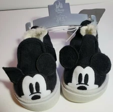 Disney Baby. Disney Store. Mickey Mouse- baby shoes, black, sherpa lined. NEW