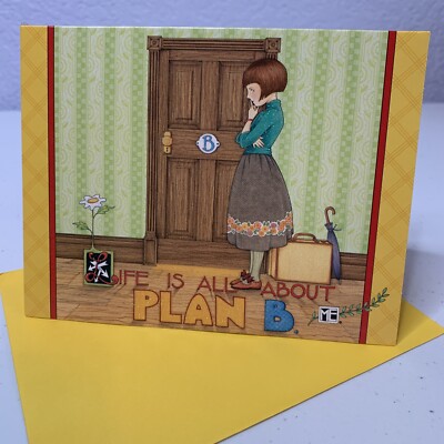 Mary Engelbreit Greeting Card Note Pack of 6 ''Life Is All About Plan B'' 2014