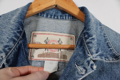 Chevignon Vintage Denim Jacket Womens Medium Blue France Light Jean 90s - Picture 8 of 15
