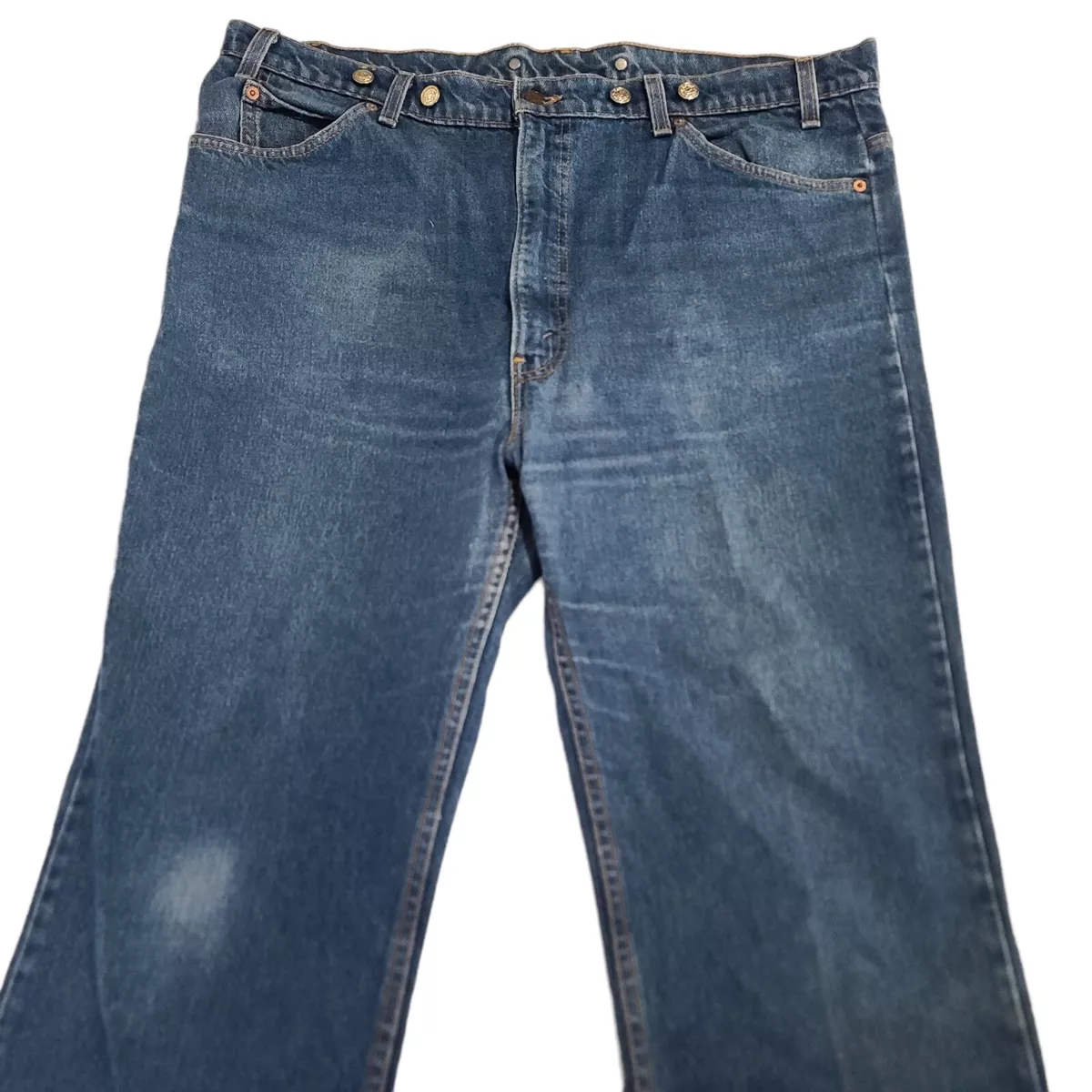 Vintage 90 s USA Levis 575 Bootcut Orange Tab Jeans HEMMED