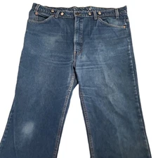 Vintage 90's USA Levis 575 Bootcut Orange Tab Jeans - HEMMED - Actual Size 40x26