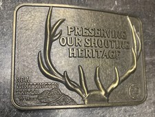 Belt Buckle Preserving Our Shooting Heritage Deer Antler NRA Whittington Center