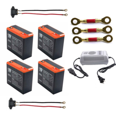 4x 12V 24Ah Battery 6-DZM-20 SLA 48V Wheelchair ATV Go Kart Golf Cart 4 Wheeler