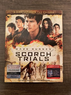 Maze Runner The Scorch Trials 2-Disc Ultimate Fan Edition Blu-Ray DVD Comic Book