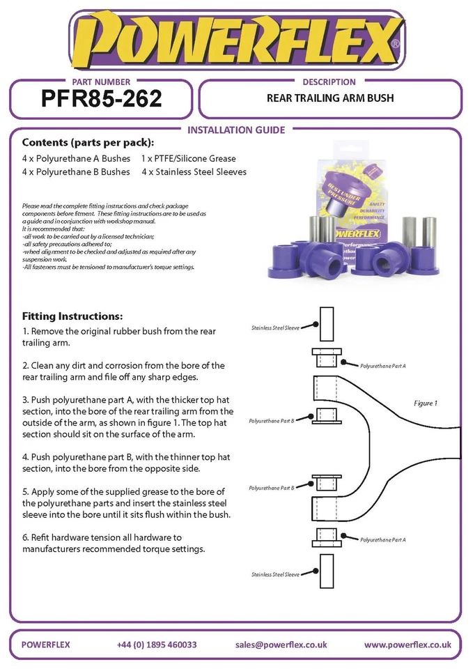 Powerflex Road Posteriore Trailing Braccio Cespugli Per VW Golf MK2 4WD (85-1992 - Immagine 3 di 4