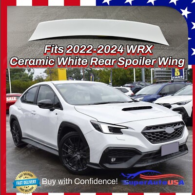 For WRX STI 2022-24 Paint Matched Ceramic White Rear Duckbill Rear Spoiler Wing