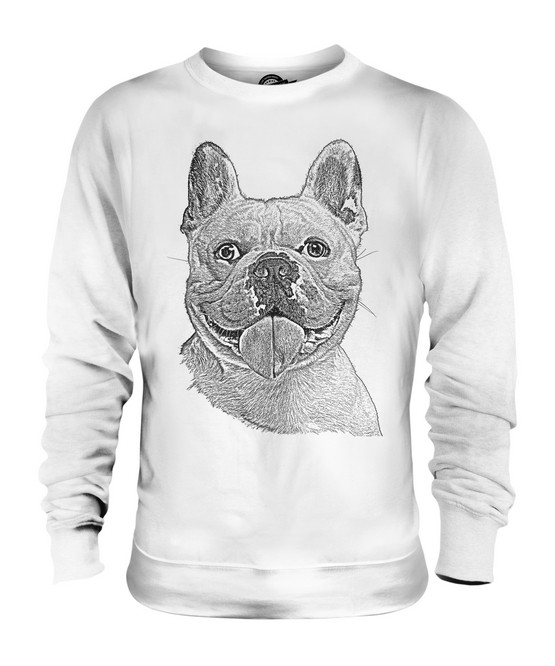 FRENCH BULLDOG SKETCH UNISEX PRINTED SWEATER GREAT GIFT FOR DOG