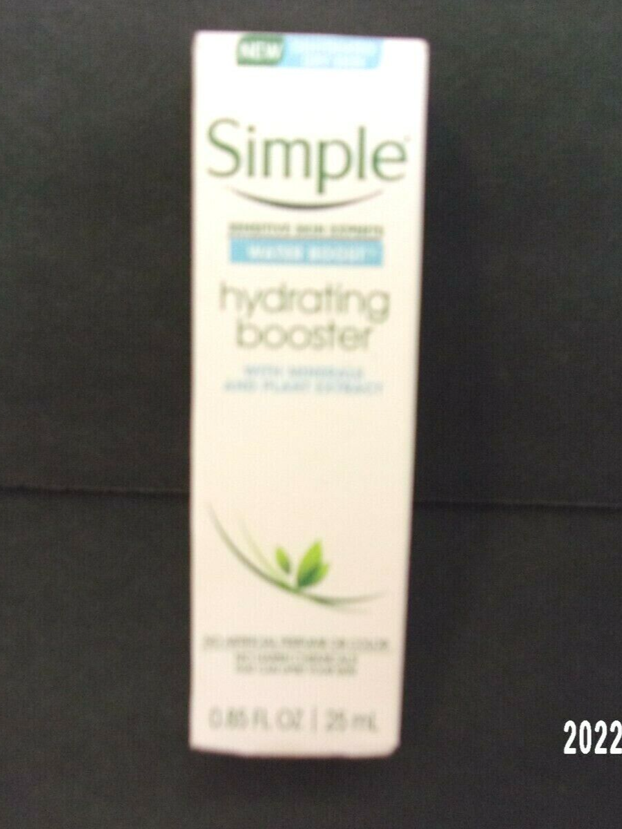 Simple Water Boost Hydrating Booster 0.85 Oz Minerals And Plant Extract NEW