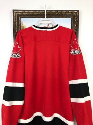 Vintage Nike Canada Ice Hockey Jersey Mens Red Shirt