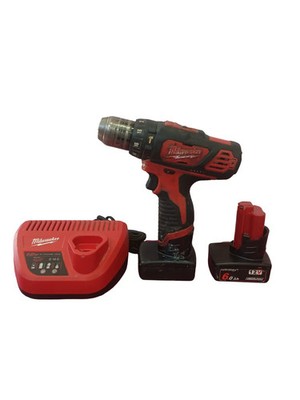 Milwaukee M12 BPD Taladro Atornillador con 2 Baterías 12v 6.0Ah Roja   Verifi...