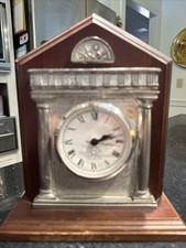 Lenox Kirk Steiff Thomas Jefferson Mantle Clock, Wood Base And Frame