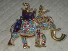 Multicolor Trunk Up For Good Luck Elephant Pin Brooch — photo 1