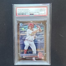 2025 Bowman Chrome JJ Wetherholt Reptilian Refractor #BCP-22 PSA 10 Rookie Card…