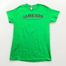 Jameson Irish Whiskey Green Gildan Short Sleeve T-Shirt Size Small Crew Neck EUC