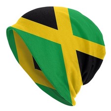 Jamaica Jamaican Flag Beanie Hat Slouchy Beanies Caps Soft Sleep Cap