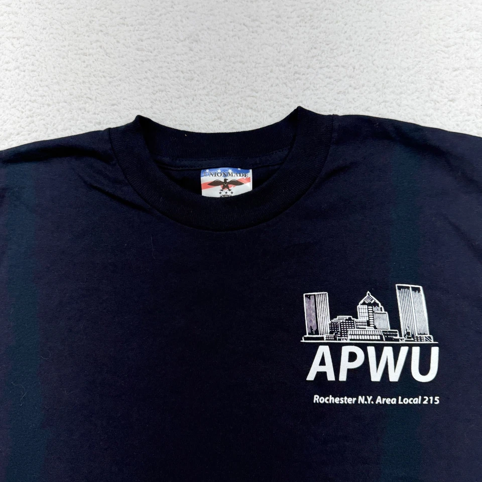 Camiseta para hombre APWU Rochester NY Área Local 215 American Postal Workers Union M Foto 2 de 4