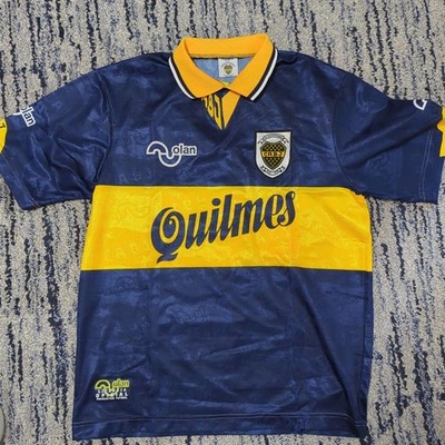 olan Boca Juniors 90th！ボカジュニアーズ！ Boca Juniors 90th Anniversary Shirt Navy/Yellow Polyester