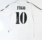 Luis Figo Autographed Real Madrid CF Home Soccer Jersey #10 - Beckett Holo *L
