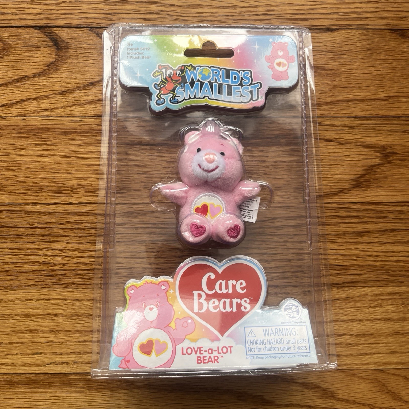 World's Smallest Care Bear Love-a-Lot Bear  Plush Series 2 New
