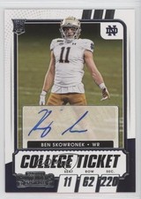 2021 Panini Contenders Draft Picks College Ticket Ben Skowronek #142 Auto 1bi0