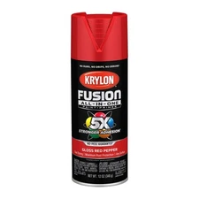 Krylon All In One Spray Paint 12oz Red Pepper 5X Stronger Adhesion Rust Prote...