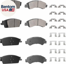 Set pastiglie freno a disco anteriori posteriori in ceramica per GMC Sierra 1500/Chevy Silverado 1500