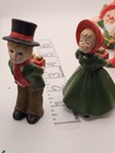 VTG ENESCO VICTORIAN CHRISTMAS KISSING COUPLE W/GIFTS  — photo 4