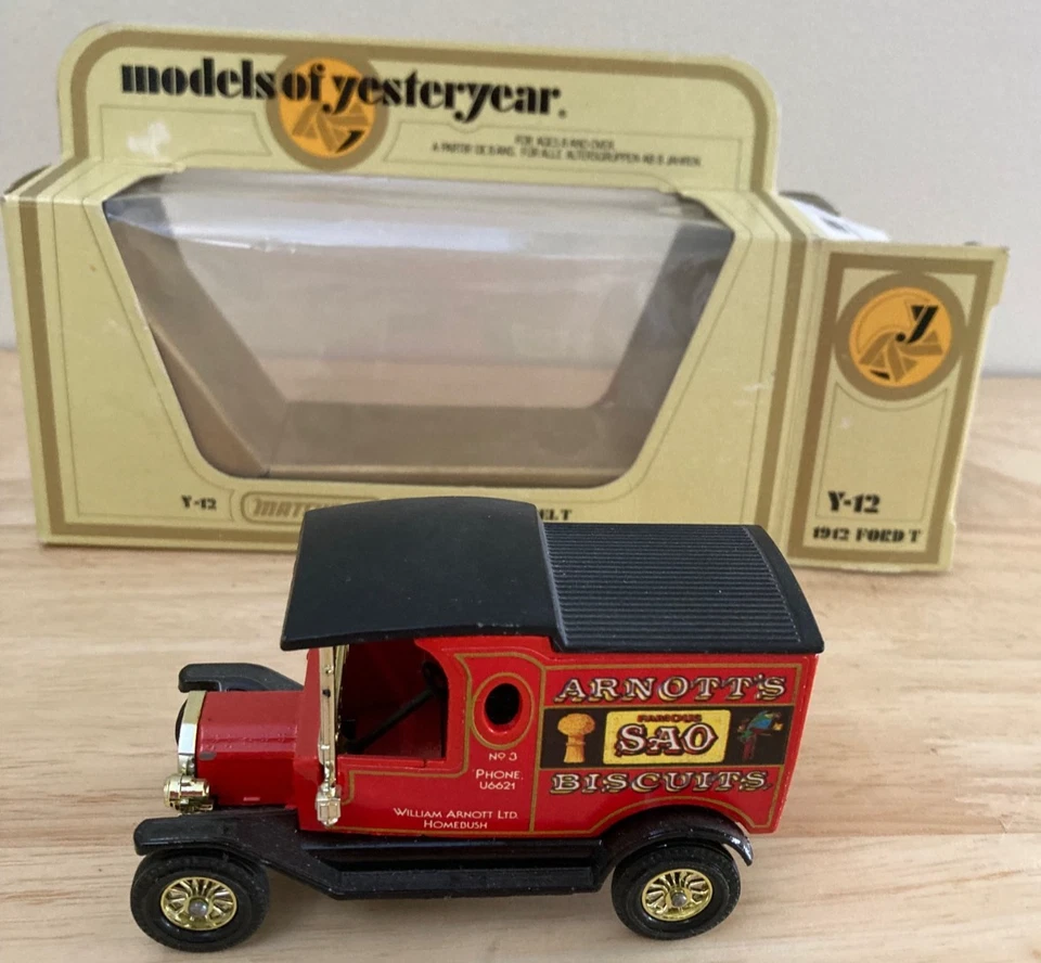 Matchbox Models of Yesteryear 1912 Ford Model T  Y-12  Arnotts Biscuits England - Image 3 of 4