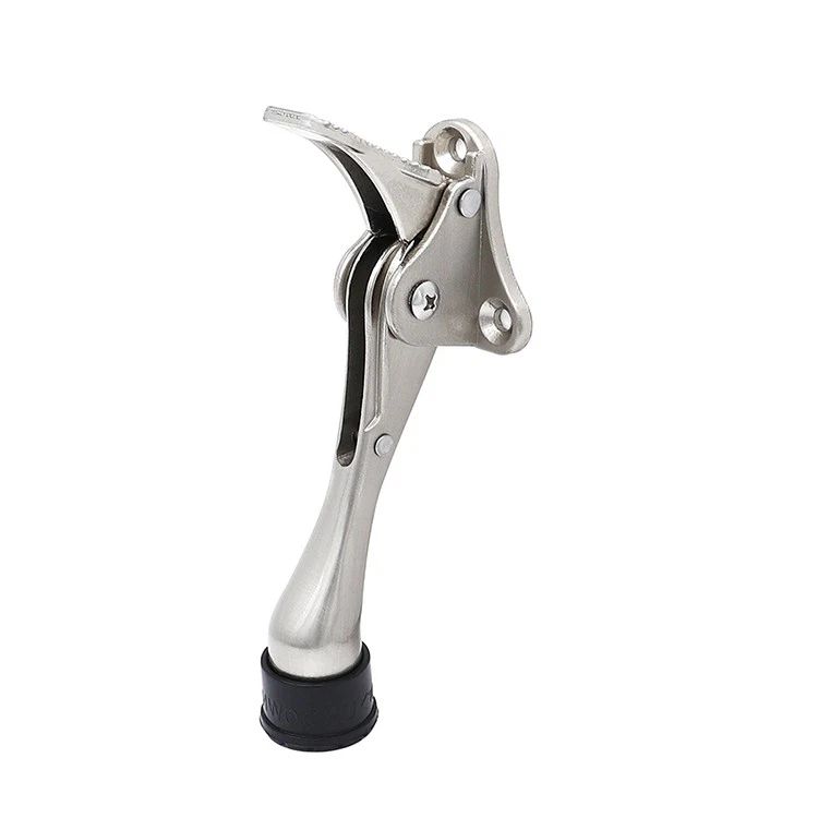 Tapón de puerta abatible aleación de zinc palanca accionada por pies tope de puerta goma antideslizante Foto 2 de 4