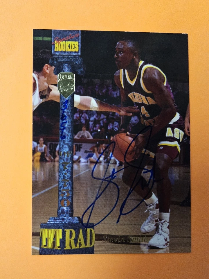 1994 SIGNATURE ROOKIES AUTOGRAPH Basketball Card LXXV STEVIN SMITH Mavericks LE - Image 3 of 3