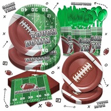 Piooluialy Football Party Supplies Tableware - Football Party Decorations Set...