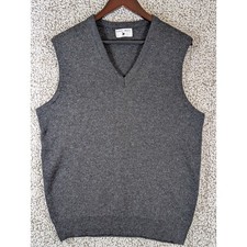 Robert Bruce Vintage Sweater Vest Men's Size XL Dark Gray Orlon Acrylic USA Made