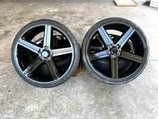 4 New 24 Gloss Black Iroc Rims Wheel Tire 2753024 Gmc Chevy C10 5x127 5x5