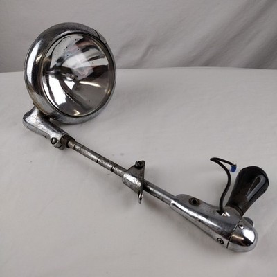 For Parts Unity S6 Chrome Car Truck Spot Search Light Black Bakelite Handle