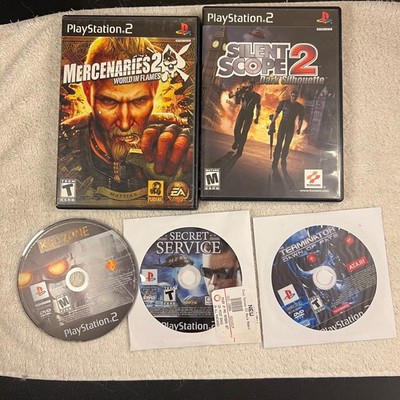 Mercenaries 2 World Flames Silent Scope Killzone Terminator Lot Of PlayStation 2
