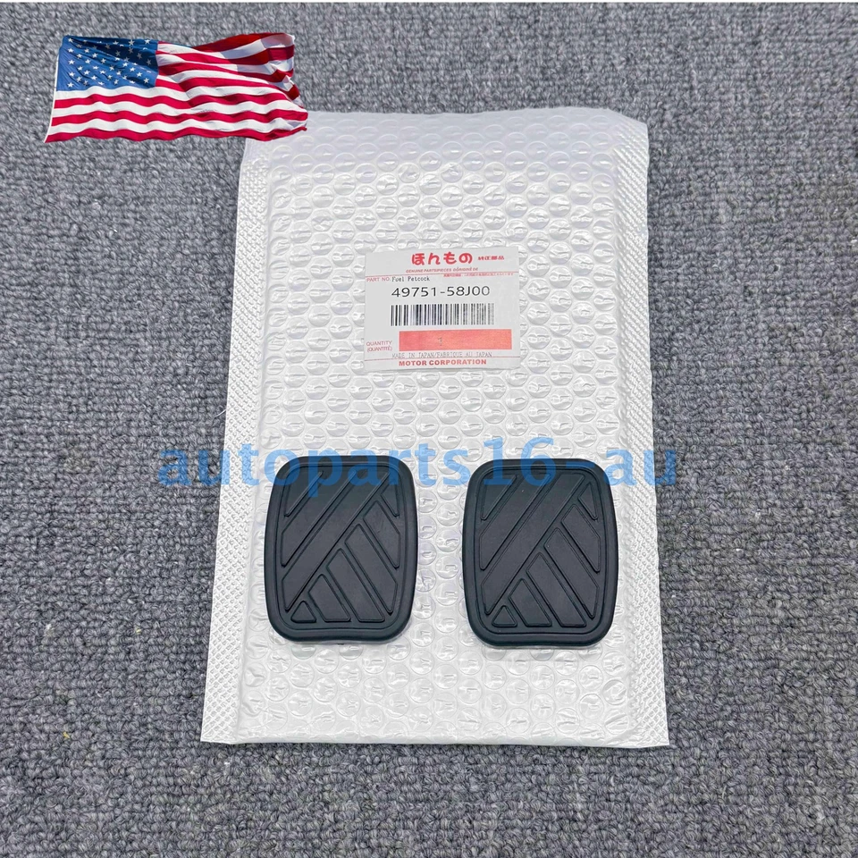 2x Brake Clutch Pedal Pad Covers Fit for Suzuki Swift Samurai Sidekick Geo Metro Foto 3 de 4