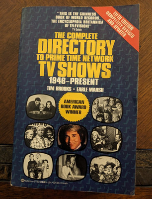 Complete Directory to Prime Time Network TV Shows 1946-P 5th PB 1992