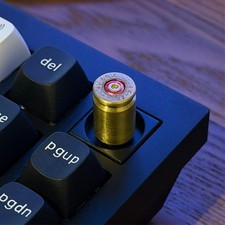 Mechanical Keyboard Volume Knob Bullet Style Brass Artisan Knob for Keyboard