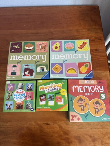 Set of 5 Excellent New Memory Games: Ravensburger Great Outdoors, Food & Animals - Imagen 2 de 24