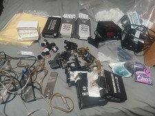 HUGE LOT Tattooing Equipment Tattoo Machine Skin Pedal Box Power Supply Etc