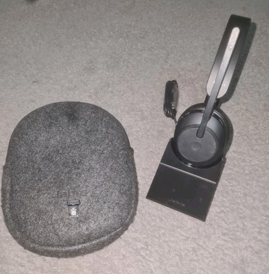 JABRA Evolve2 65 Stereo Wireless Headset with Bluetooth & USB Dongle Ladestation