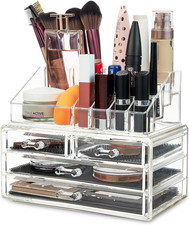 Make up Organiser for Women Teenagers Acrylic Drawers Makeup Storage 12Cm X 24Cm