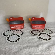 Set Of 2 3D VIEWMASTER Red Viewer Vintage W/ 6 Reels Thomas  Bob The Builder