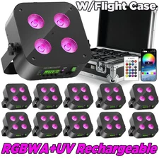 LED 6x25W RGBWA+UV Battery Powered WIRELESS DMX Par Can DJ Uplighting Up Light