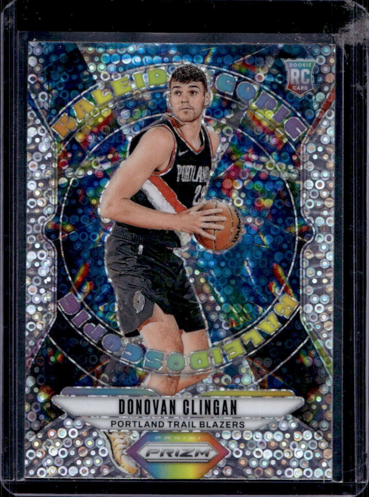 2024-25 Prizm Donovan Clingan Kaleidoscopic RC Fast Break #18 Trail Blazers