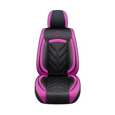 Leather Auto Car Seat Covers 5 Seats Full Set Universal Fit Black Rose