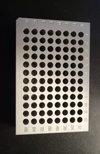 96 Well Aluminum Cooling Block PCR Plate Cooler for 0.2 mL & 0.5ml PCR Tubes 1ea